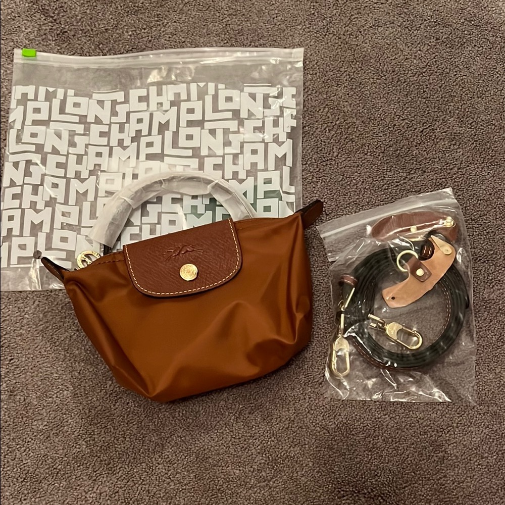 Longchamp Brown Mini Bag with strap